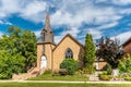 St. Peters Anglican Church in QuÃ¢â¬â¢Appelle, SK Royalty Free Stock Photo